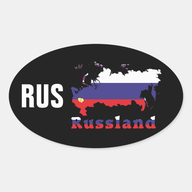 Russia - Kleber Oval Sticker (Front)