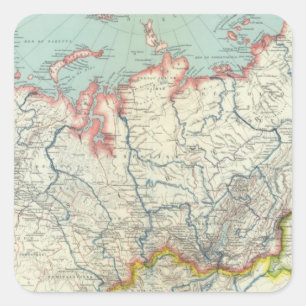 Russia, Korea and Asia Square Sticker