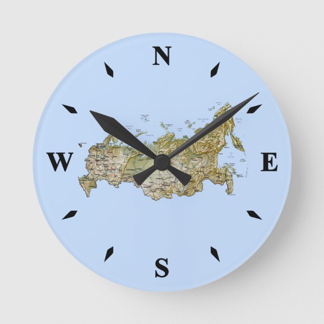 Russia Map Clock (Front)