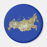 Russia Map Magnet