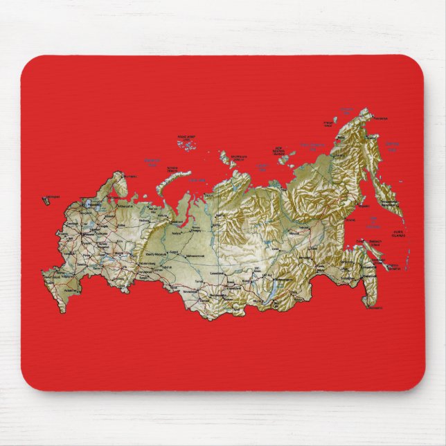 Russia Map Mousepad (Front)