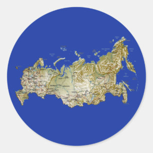 Russia Map Sticker