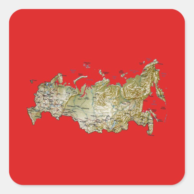 Russia Map Sticker (Front)