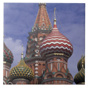 Russia, Moscow, Red Square. famous onions of St. Tile