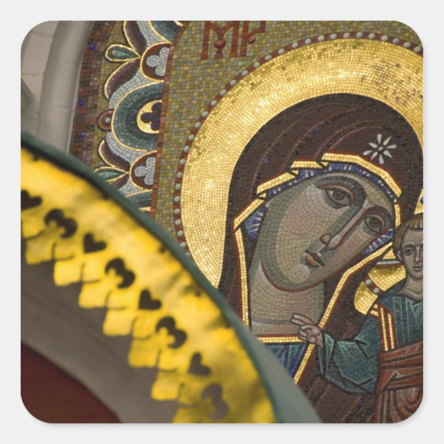 Russia, Moscow, Red Square. Our Lady of Kazan Square Sticker (Front)