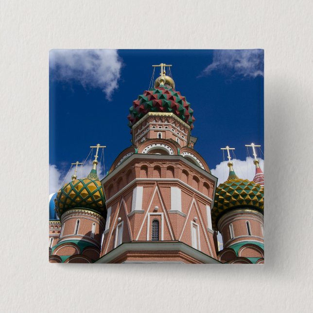 Russia, Moscow, Red Square. St. Basil's 2 15 Cm Square Badge (Front)