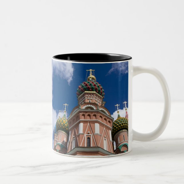 Russia, Moscow, Red Square. St. Basil's 2 Two-Tone Coffee Mug (Right)