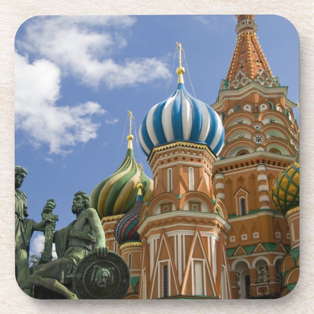 Russia, Moscow, Red Square. St. Basil's 3 Coaster (Front)
