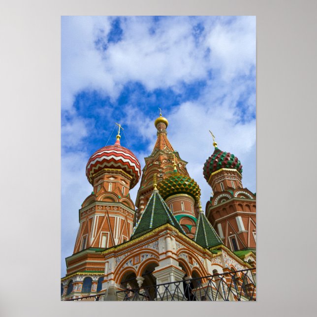 Russia, Moscow, Red Square, St. Basil's Poster (Front)