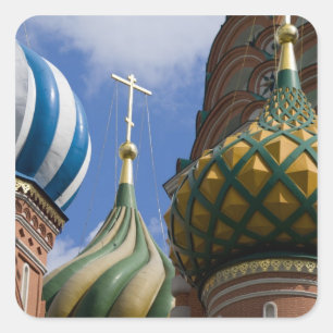 Russia, Moscow, Red Square. St. Basil's Square Sticker