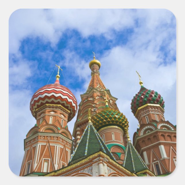 Russia, Moscow, Red Square, St. Basil's Square Sticker (Front)
