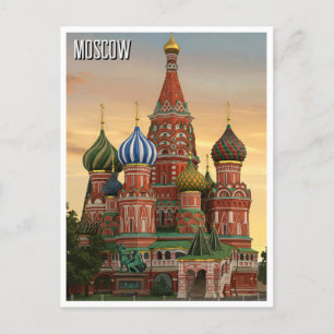 Russia Moscow Travel Postcard