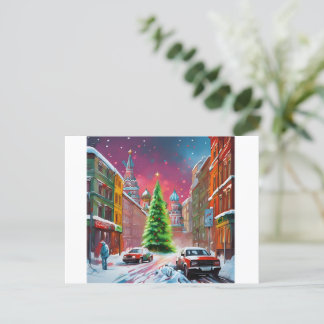 Russia, Moscow, Winter Christmas Postcard 010