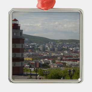 Russia, Murmansk. Largest city north of the Metal Tree Decoration