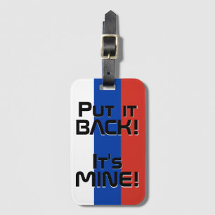 Russia National Flag Funny Patriotic Luggage Tag