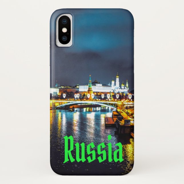 Russia or Russian Federation Moscow At Night Case-Mate iPhone Case (Back)