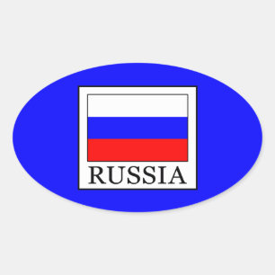 Russia Oval Sticker