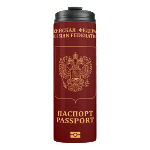 Russia passport thermal tumbler