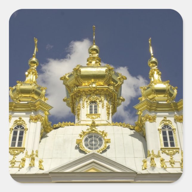 Russia. Petrodvorets. Peterhof Palace. Peter the 4 Square Sticker (Front)