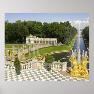 Russia. Petrodvorets. Peterhof Palace. Peter the Poster