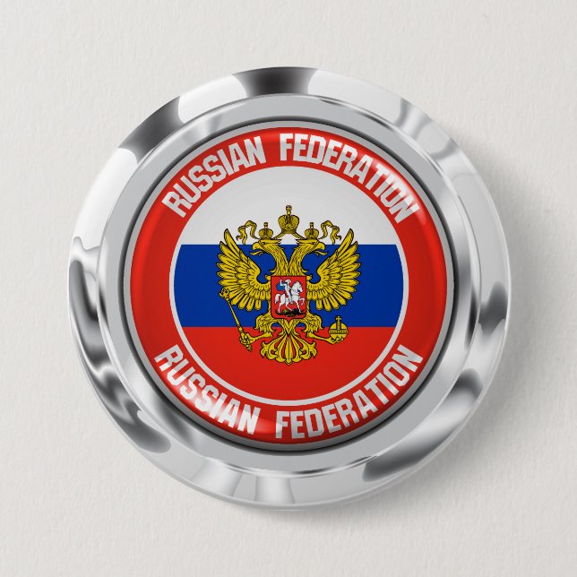 Russia Round Emblem 7.5 Cm Round Badge (Front)