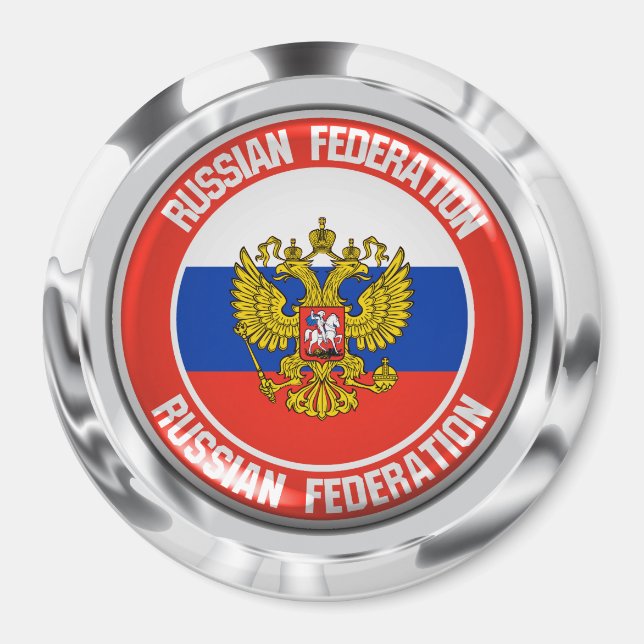 Russia Round Emblem Magnet (Front)