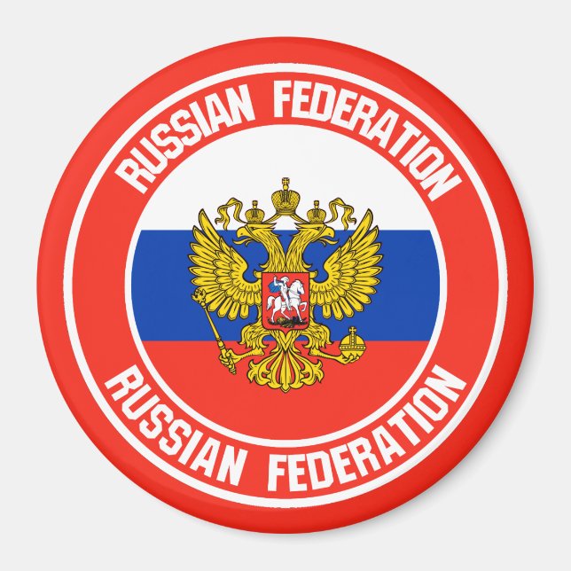 Russia Round Emblem Magnet (Front)