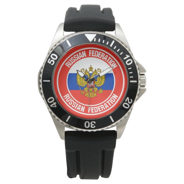 Russia Round Emblem Watch (Front)