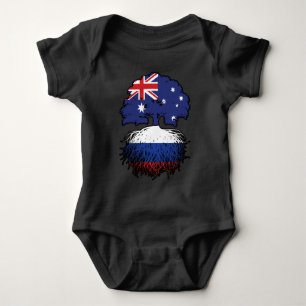 Russia Russian Australian Australia Tree Roots Baby Bodysuit