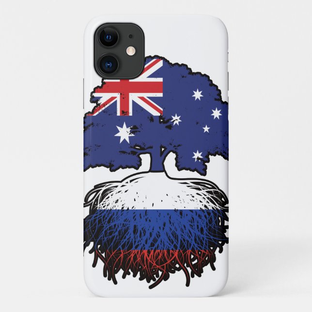 Russia Russian Australian Australia Tree Roots Case-Mate iPhone Case (Back)