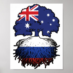Russia Russian Australian Australia Tree Roots Poster