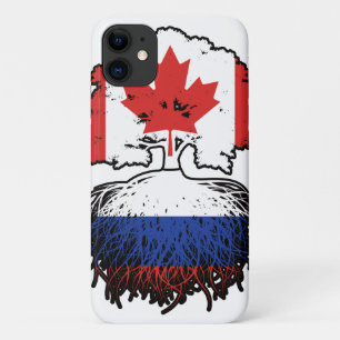 Russia Russian Canadian Canada Tree Roots Flag iPhone 11 Case