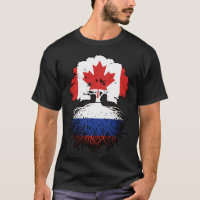 Russia Russian Canadian Canada Tree Roots Flag
