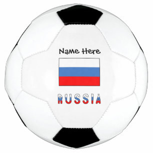 Russia Russian Flag Black Personalisation Soccer Ball