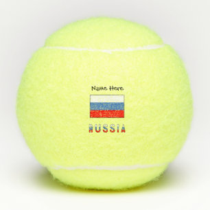 Russia Russian Flag Black Personalisation Tennis Balls