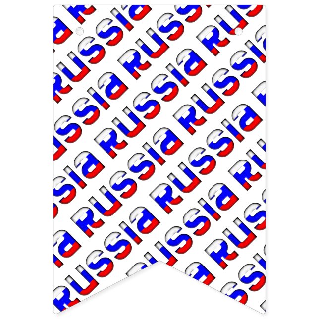 Russia Russian Flag Colours Typography Pattern (First Flag)