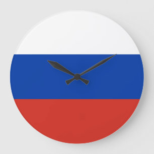 Russia (Russian) Flag Large Clock