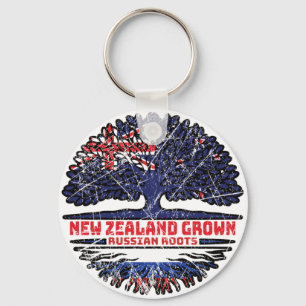 Russia Russian New Zealander New Zealand Tree Root Key Ring