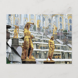 Russia, Saint Petersburg, Peterhof, Samson and Postcard