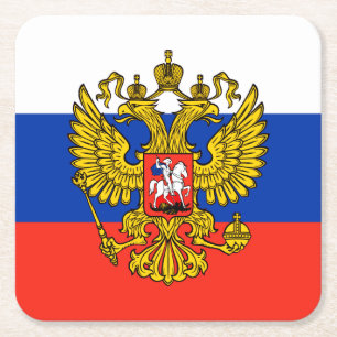 Russia Square Paper Coaster