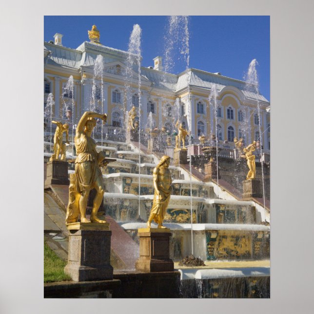 Russia, St. Petersburg, The Great Cascade, Poster (Front)