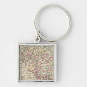 Russia, Sweden, Norway 2 Key Ring