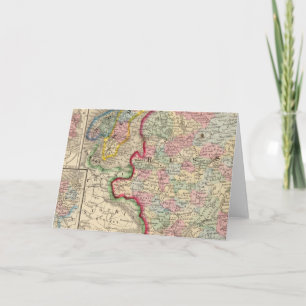 Russia, Sweden, Norway Map by Mitchell Holiday Card