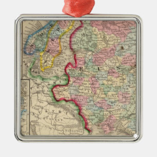 Russia, Sweden, Norway Map by Mitchell Metal Ornament