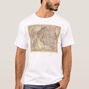 Russia, Sweden, Norway Map by Mitchell T-Shirt