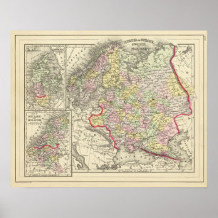 Russia, Sweden, Norway Poster