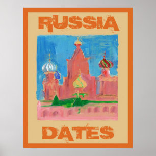 Russia Travel Sign, edit text Poster