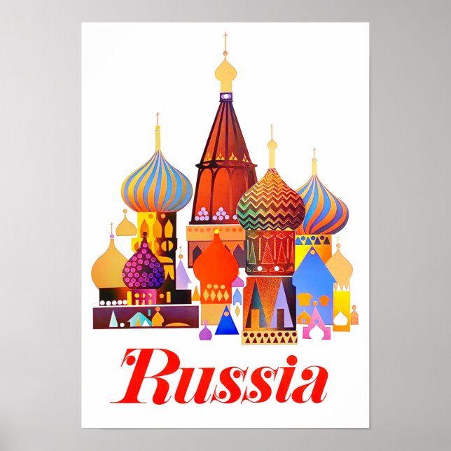 Russia vintage travel Poster (Front)
