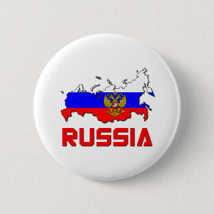 Russia With Crest 6 Cm Round Badge
