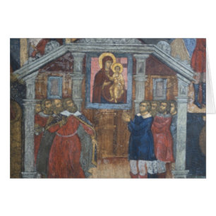 Russia, Yaroslavl, fresco in Cathedral of St.